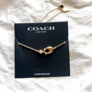 18k gold plated coach bracelet